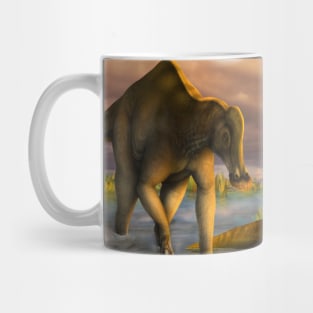 Hypacrosaurus at Dawn Paleoart Mug